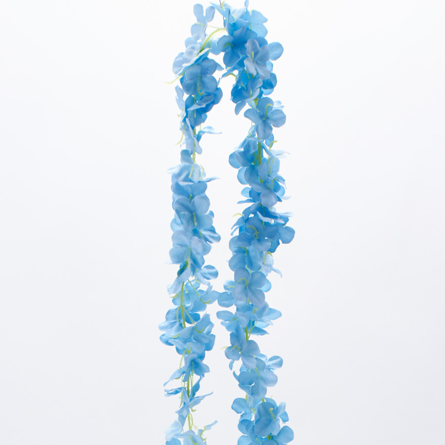 Artificial Hydrangea Flower Garland - Blue