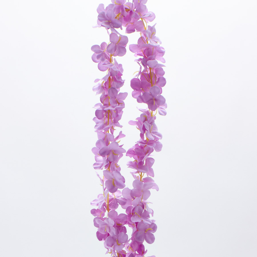 Artificial Hydrangea Flower Garland - Lavender