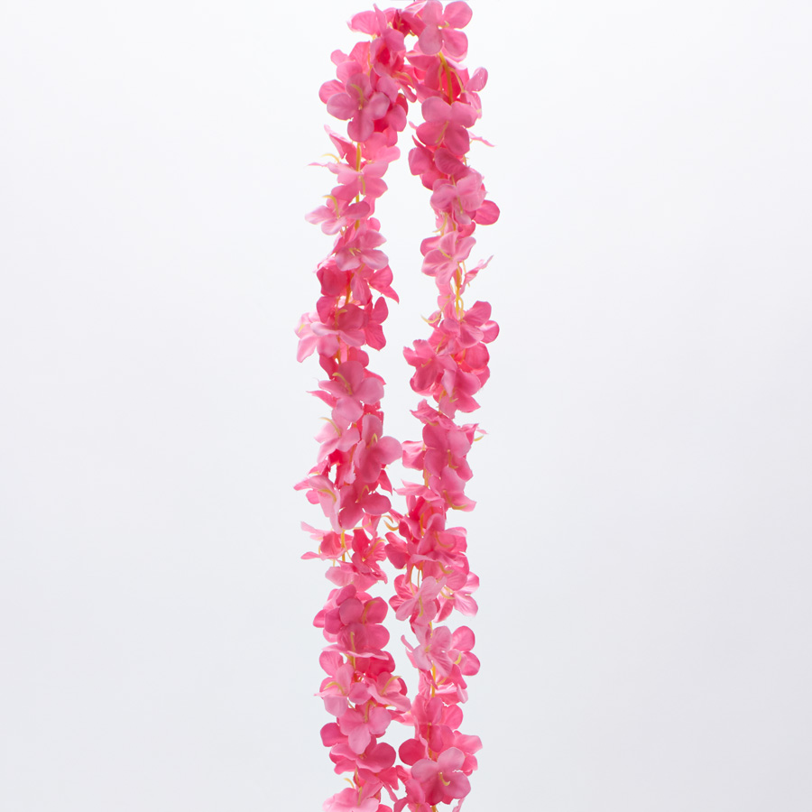 Artificial Hydrangea Flower Garland - Pink