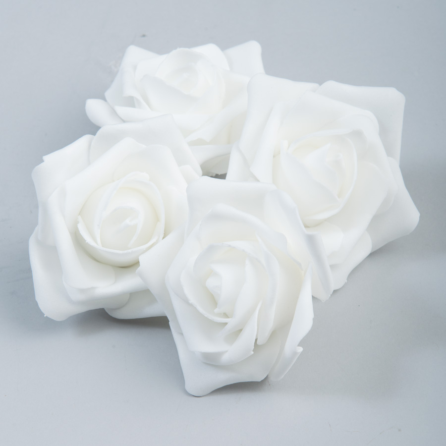 Foam Rose 3" 12pc/bag - White