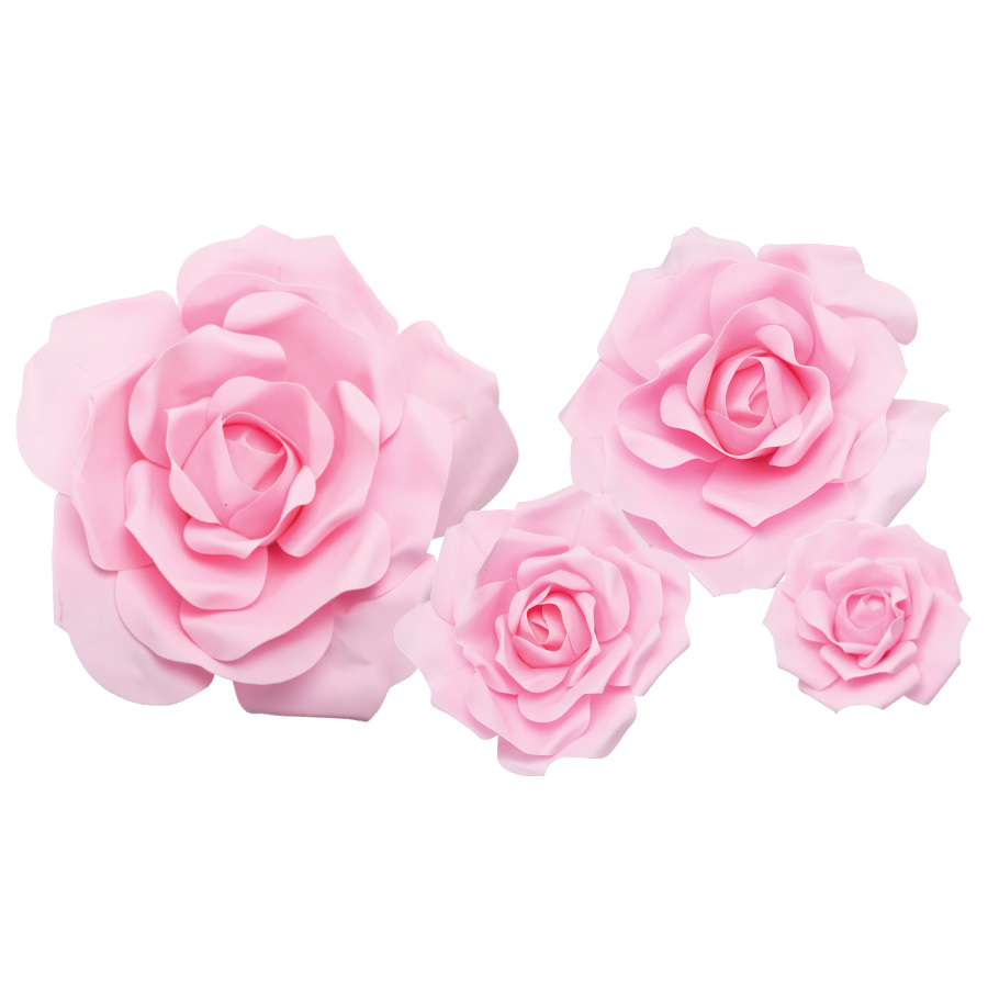 Jumbo Foam Rose 4pc/set - Pink