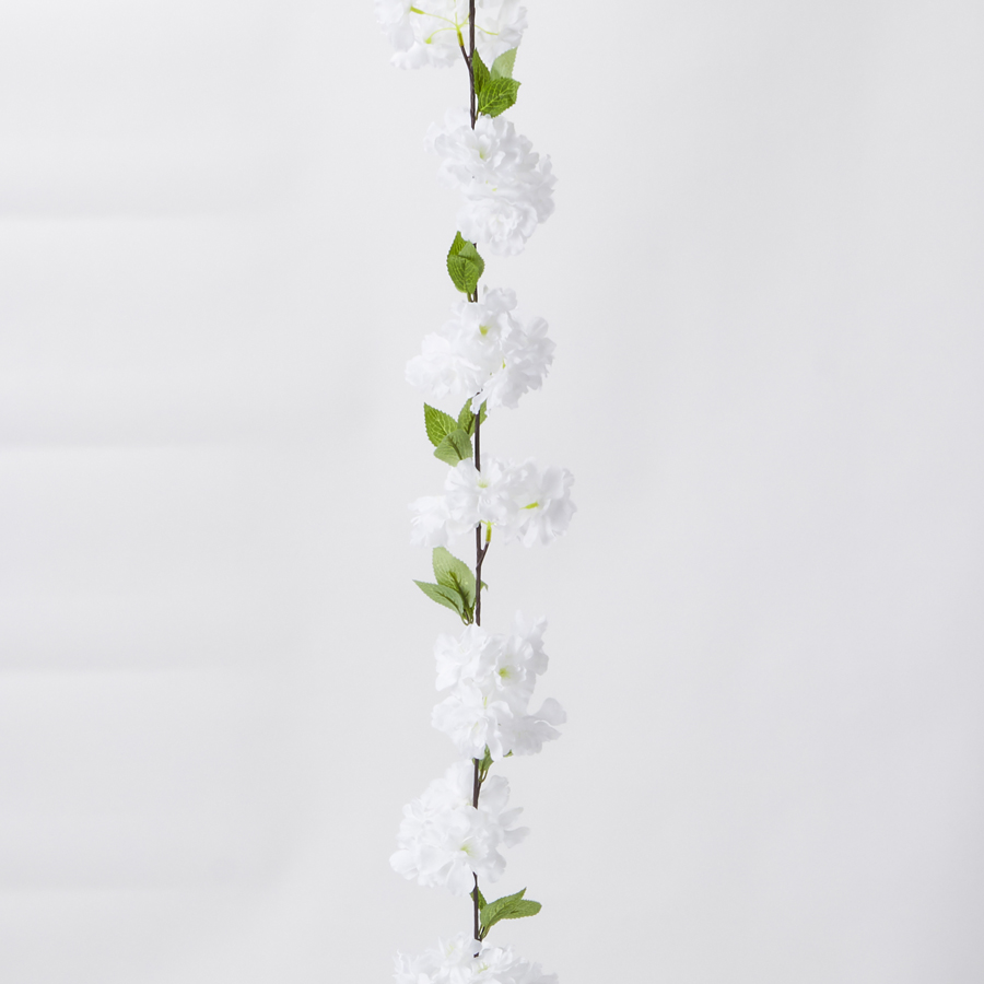 Artificial Flower Garland - White