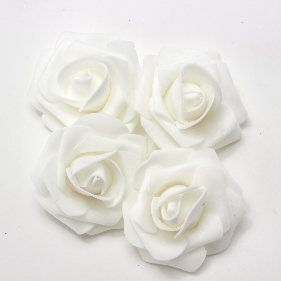 Foam Rose 2¾" 50pc/bag - White