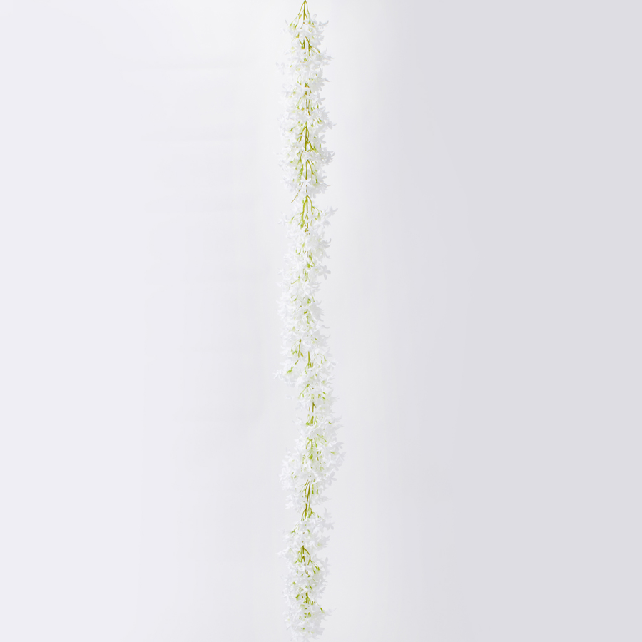Artificial Lilac Garland - White