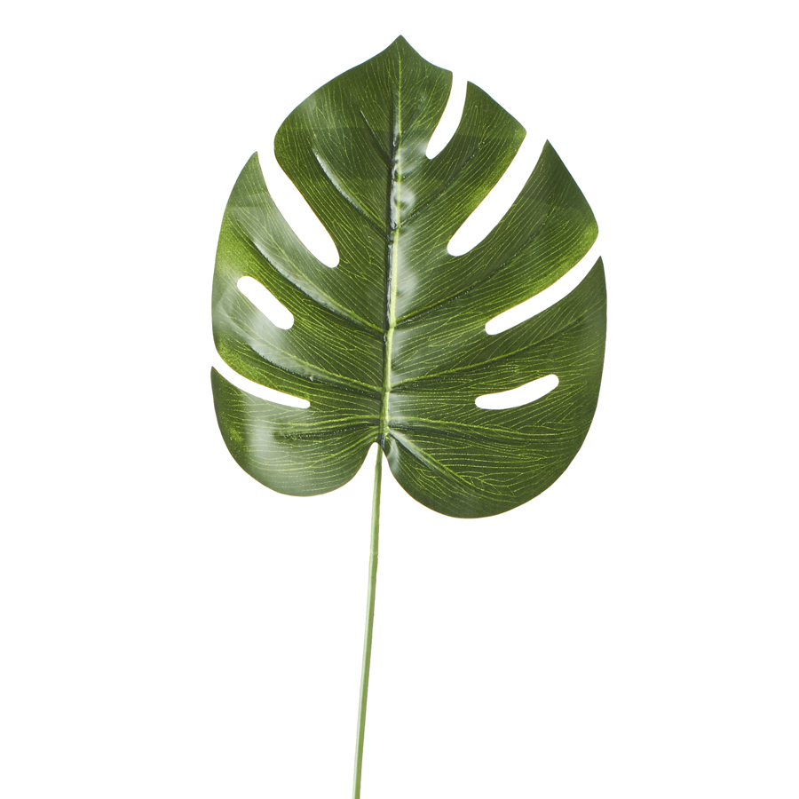 Artificial Palm Monstera Leaf 7¾"- Dark Green