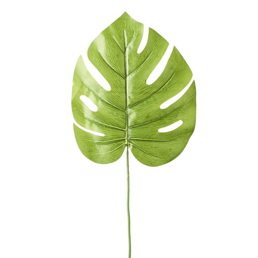Artificial Palm Monstera Leaf 7¾"- Light Green