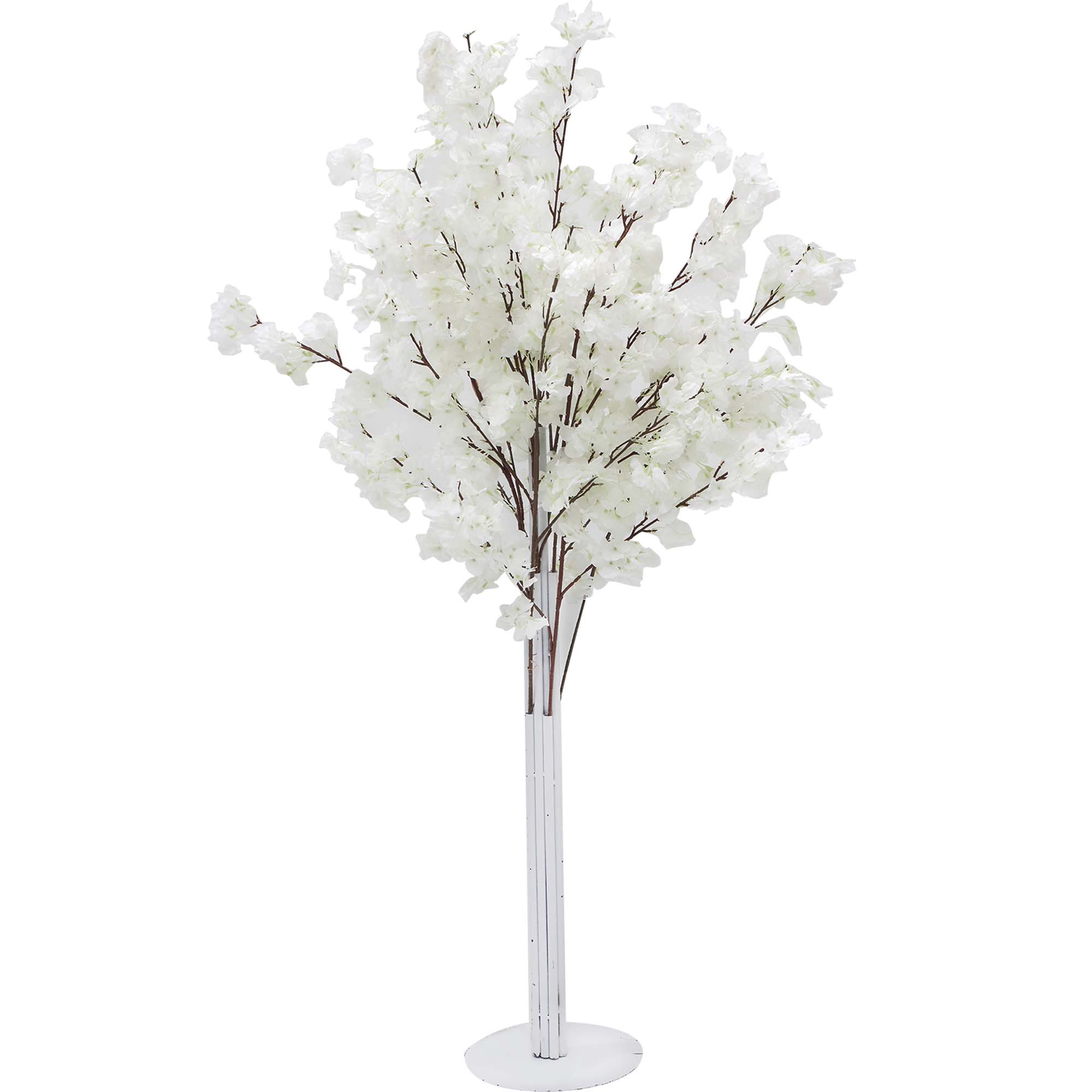 Artificial Flowering Cherry Blossom Tree - White