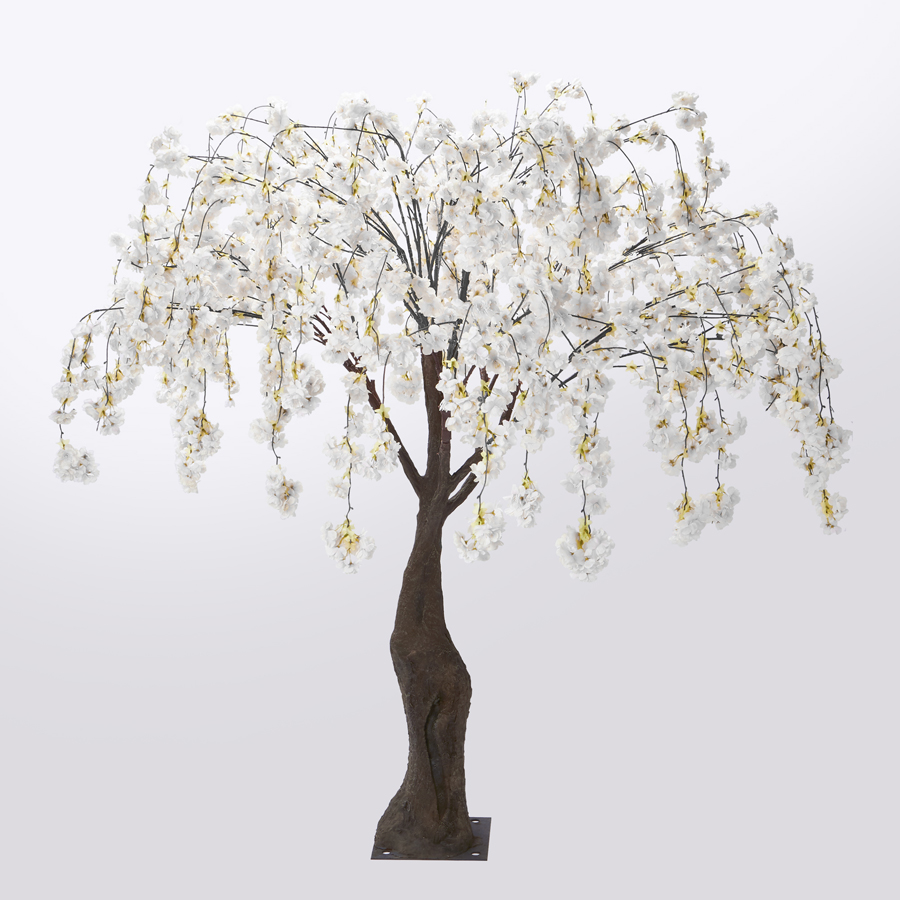 Artificial Cherry Blossom Tree 72" - White