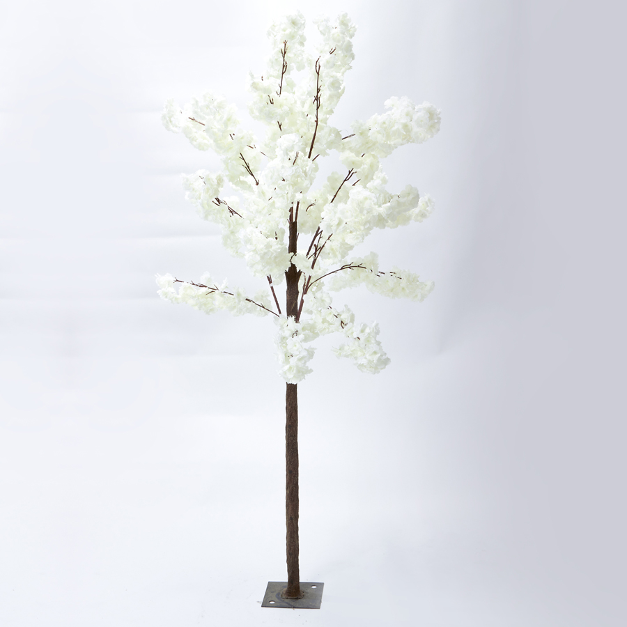 Artificial Flowering Cherry Blossom Tree 69" - White