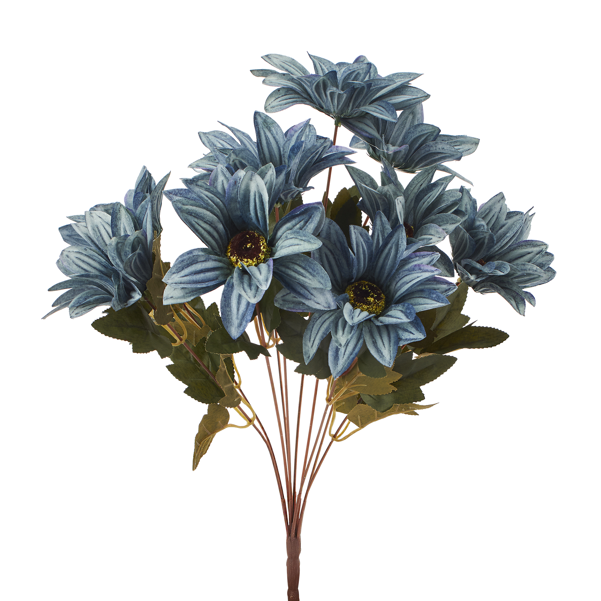 Artificial African Daisies 18" - Blue