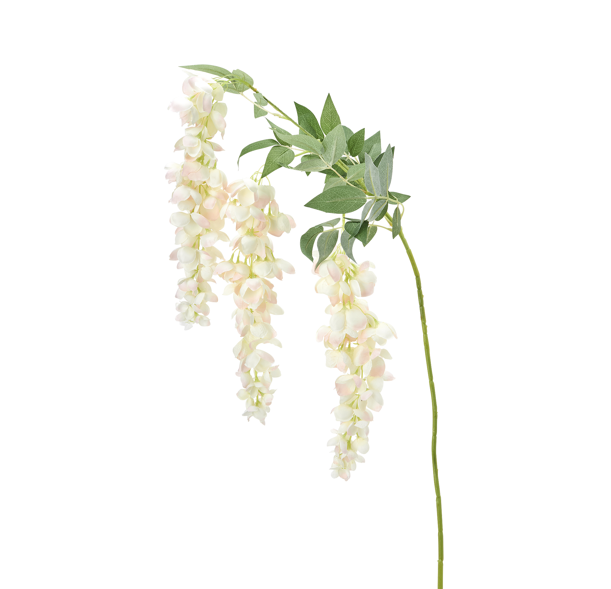 Artificial Wisteria Flower Branch 43" - Blush