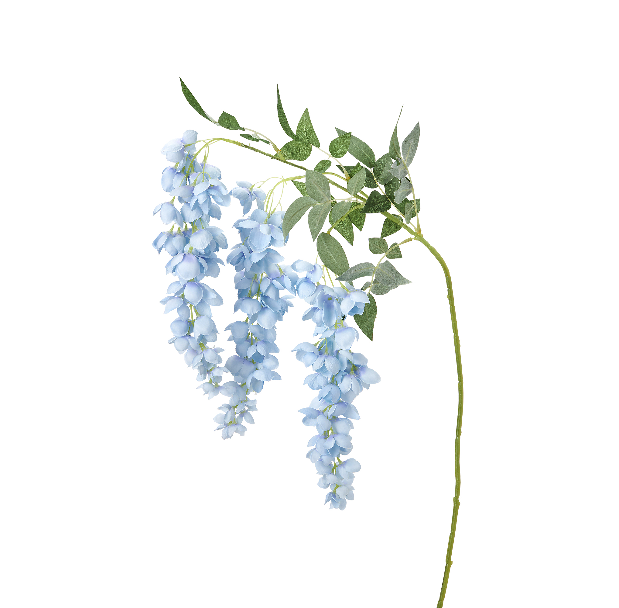Artificial Wisteria Flower Branch 43" - Blue