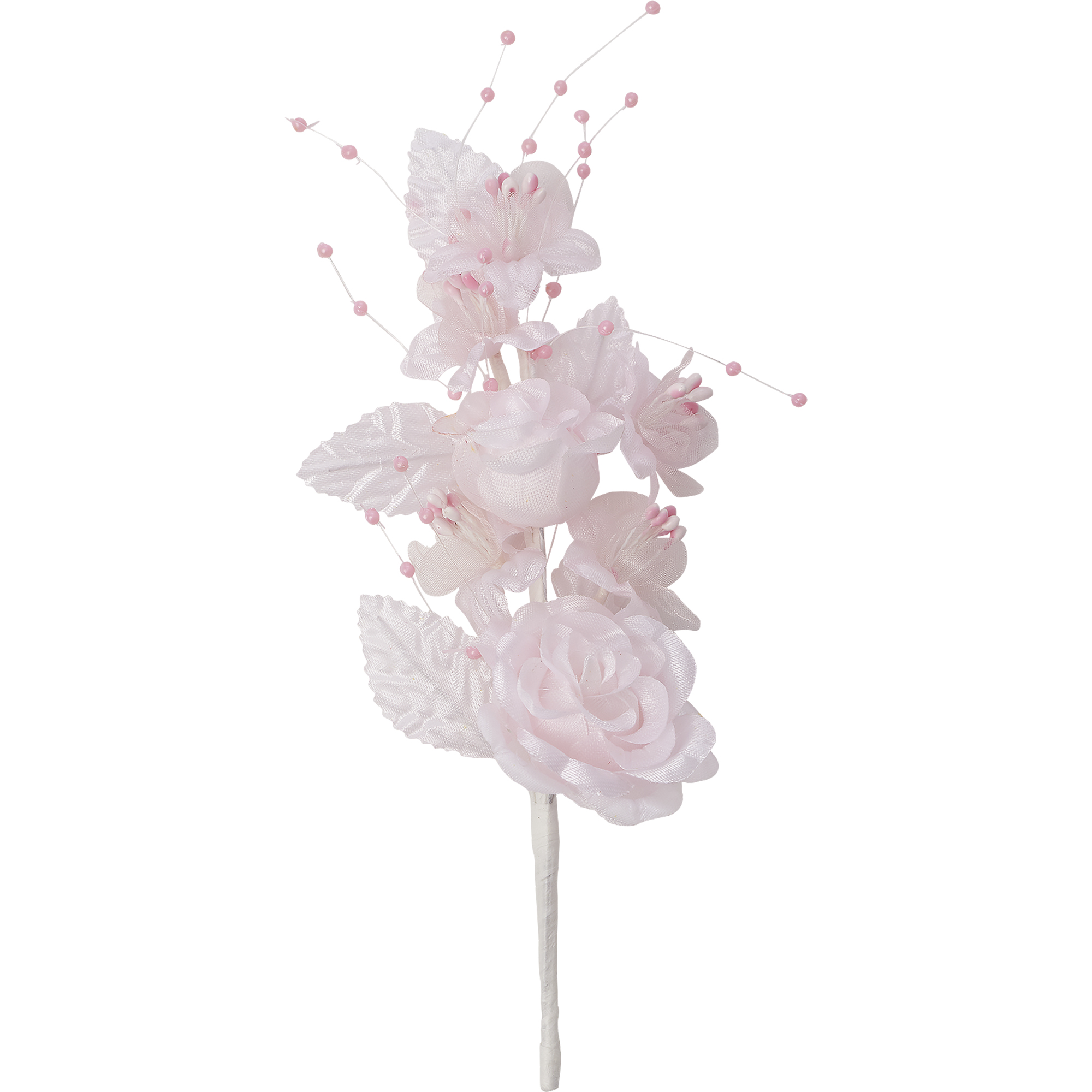 Artificial Flower Boutonniere 12pc/bag - Blush