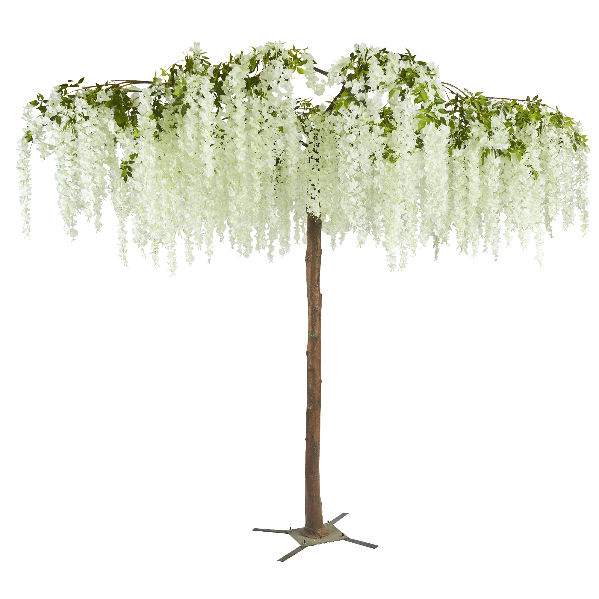 Artificial Wisteria Tree Canopy 9½ ft - White