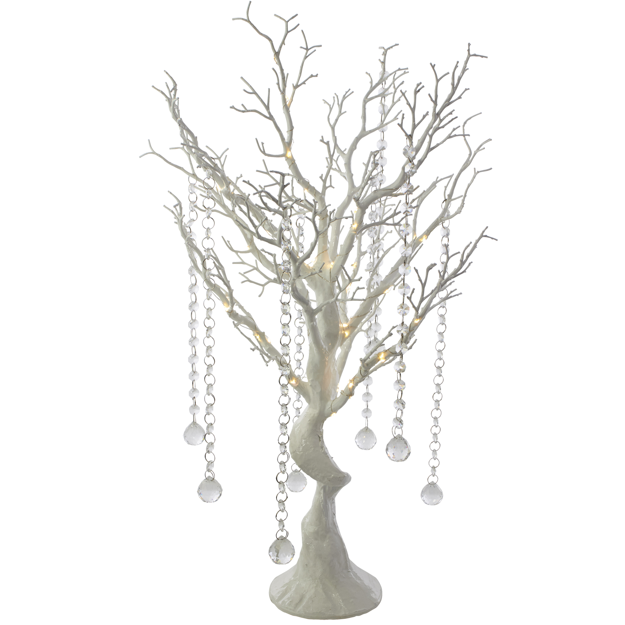 Manzanita Centerpiece Wishing Tree with LEDs 29" - White