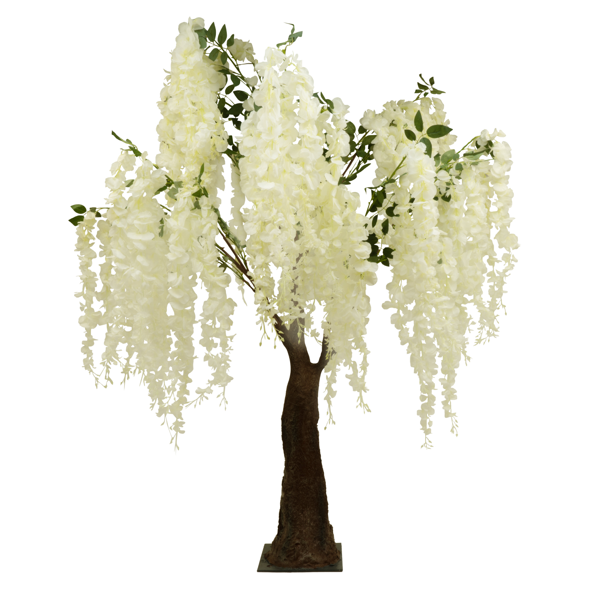 Artificial Drooping Wisteria Tree 75" - White