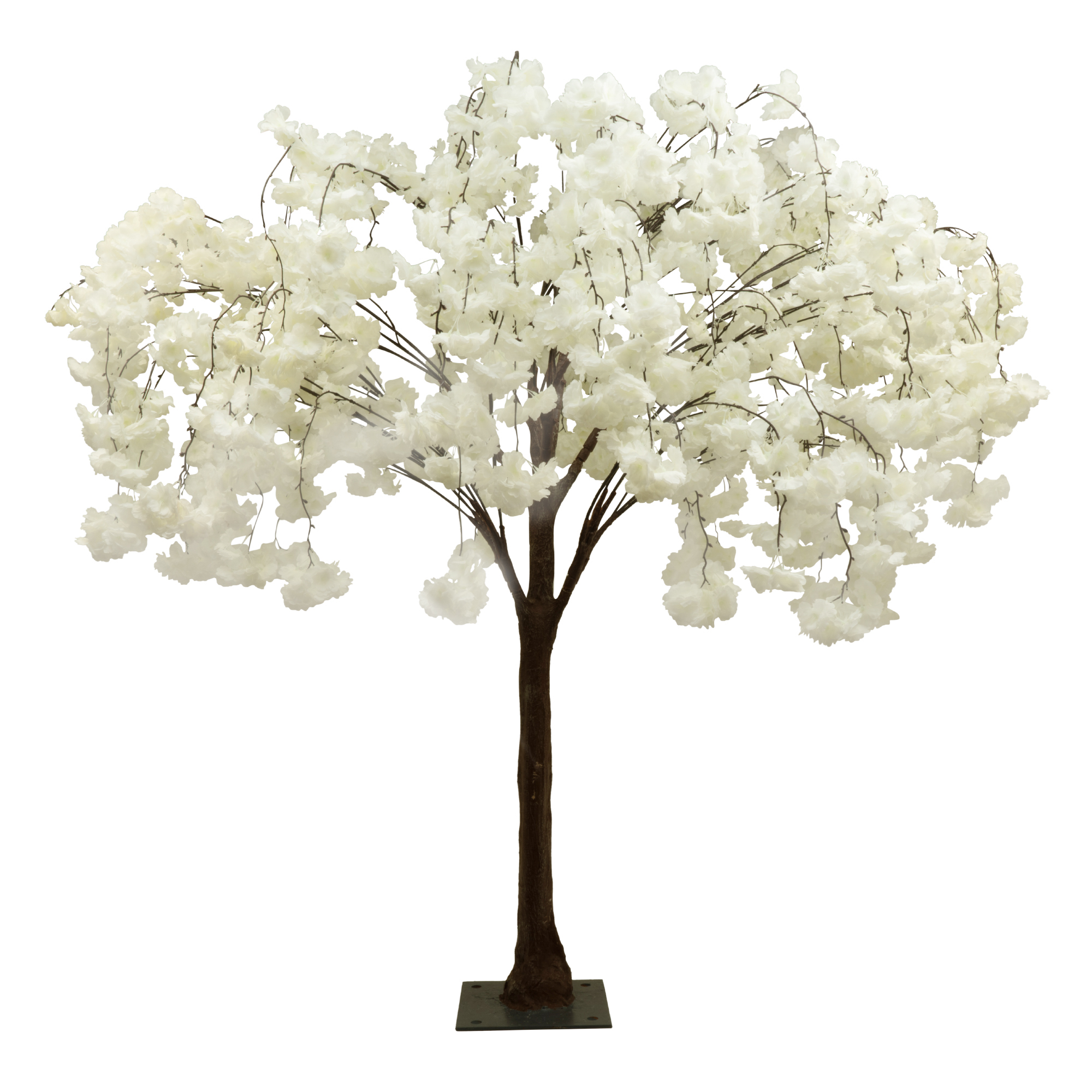 Artificial Drooping Hydrangea Tree 63" - White