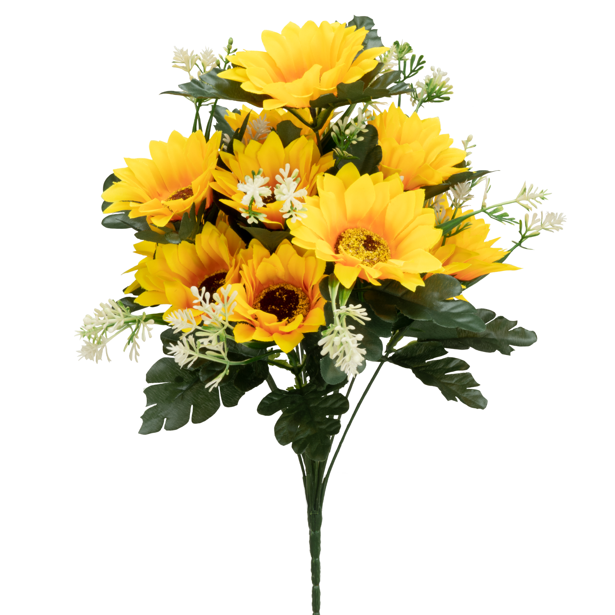 Artificial Sunflower 12 Head Bouquet 16"