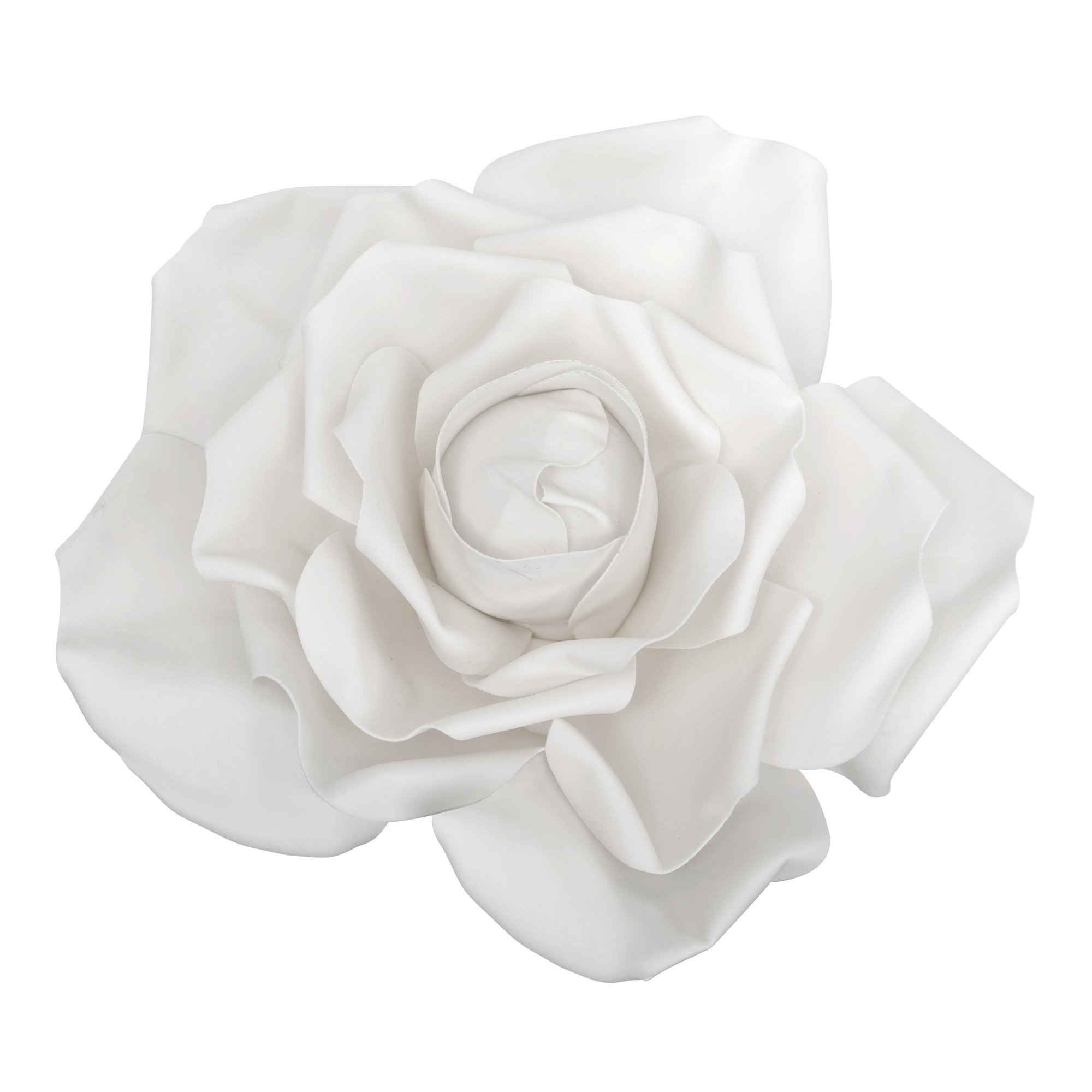 Foam Rose With LED Light 12" - White