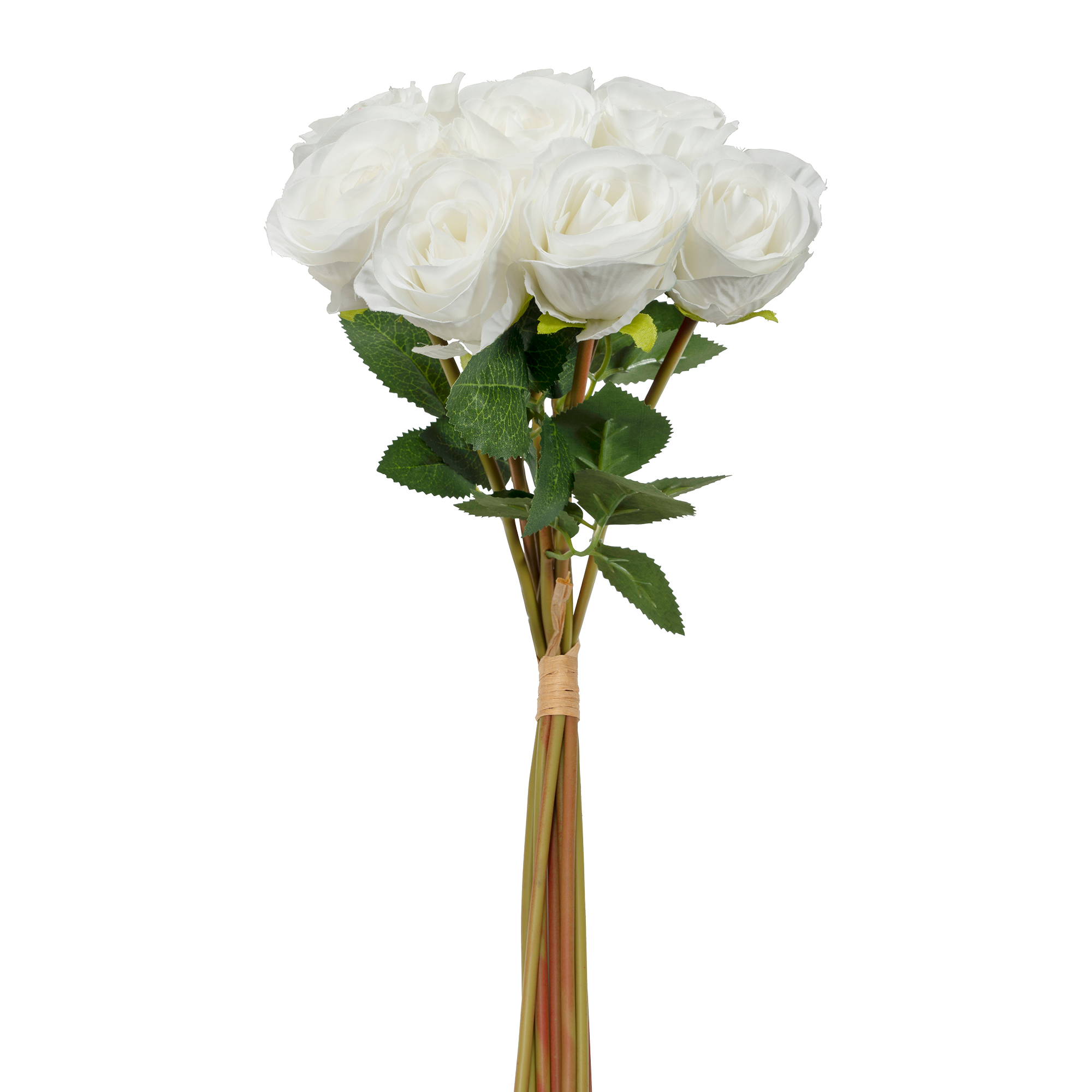 Artificial Rose Flower Bouquet - White