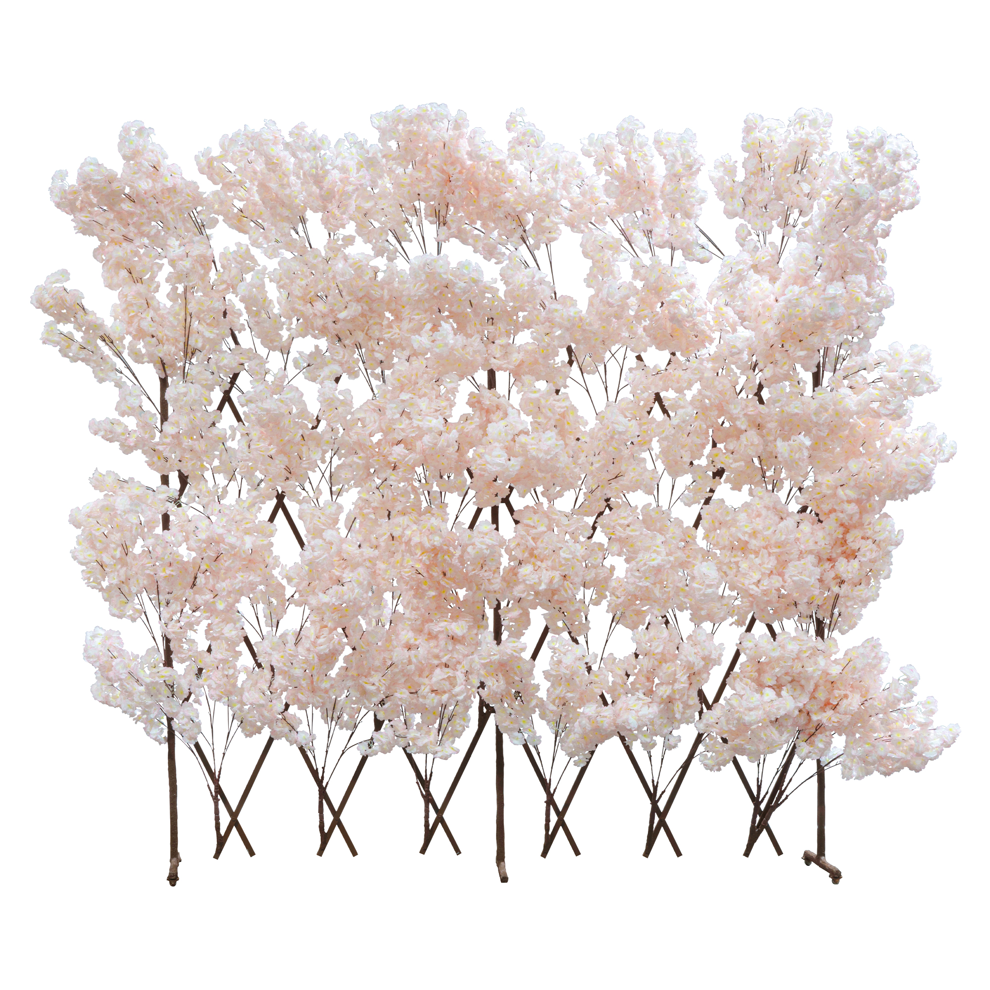 Expandable Cherry Blossom Backdrop Wall With Wheels - Pink
