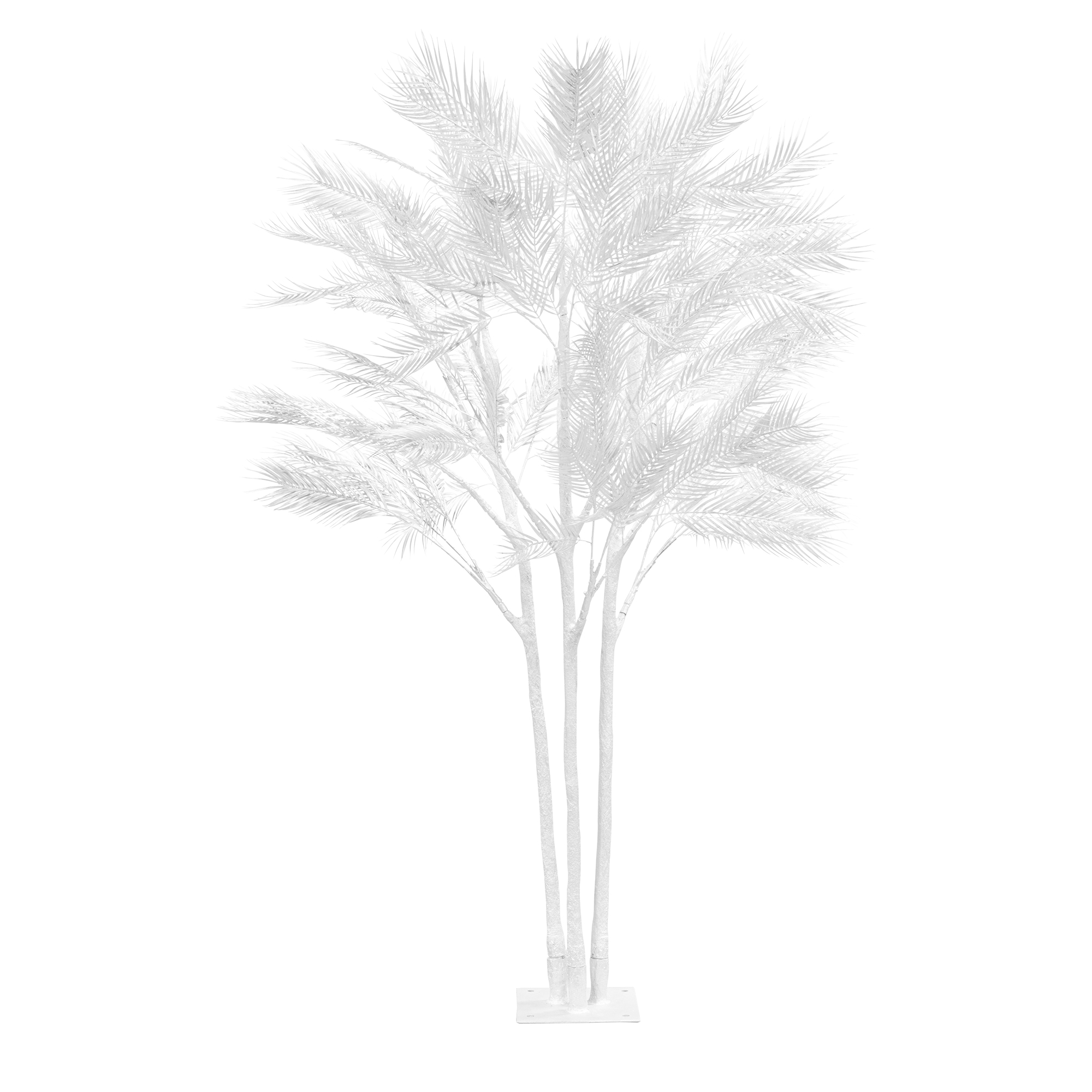 Artificial Bamboo Palm Tree - White