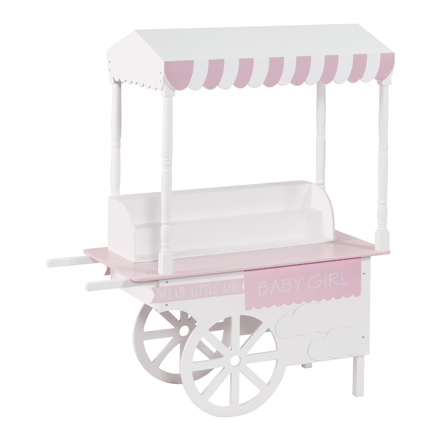 Kids' Wooden Market Cart 55" - Pink
