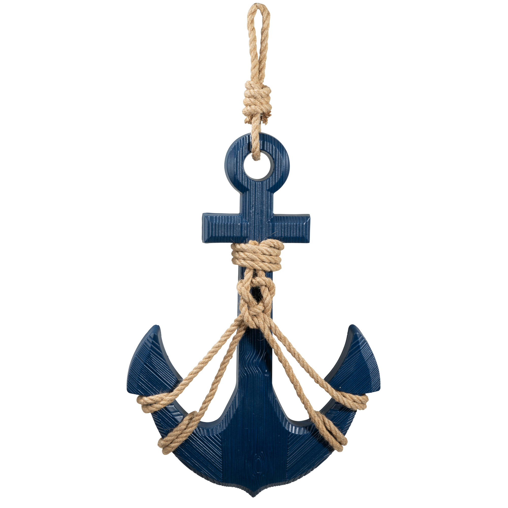 Nautical Wooden Anchor - Blue
