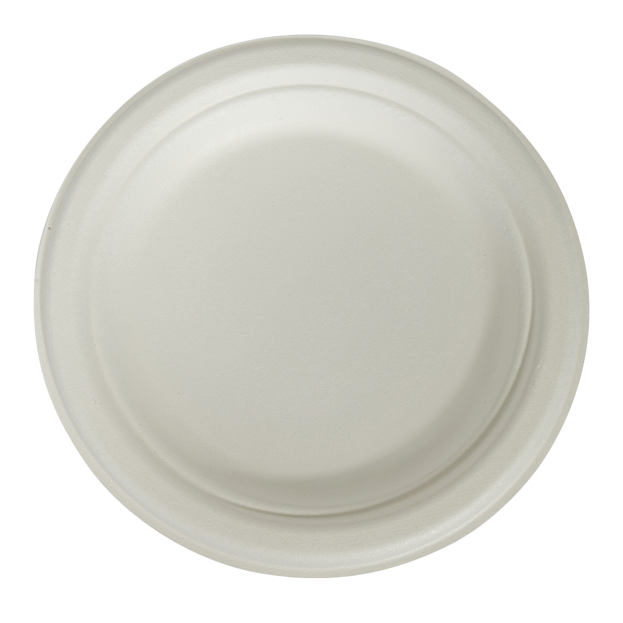 Round Compostable Fiber Plate 10" 125pc/pack - White