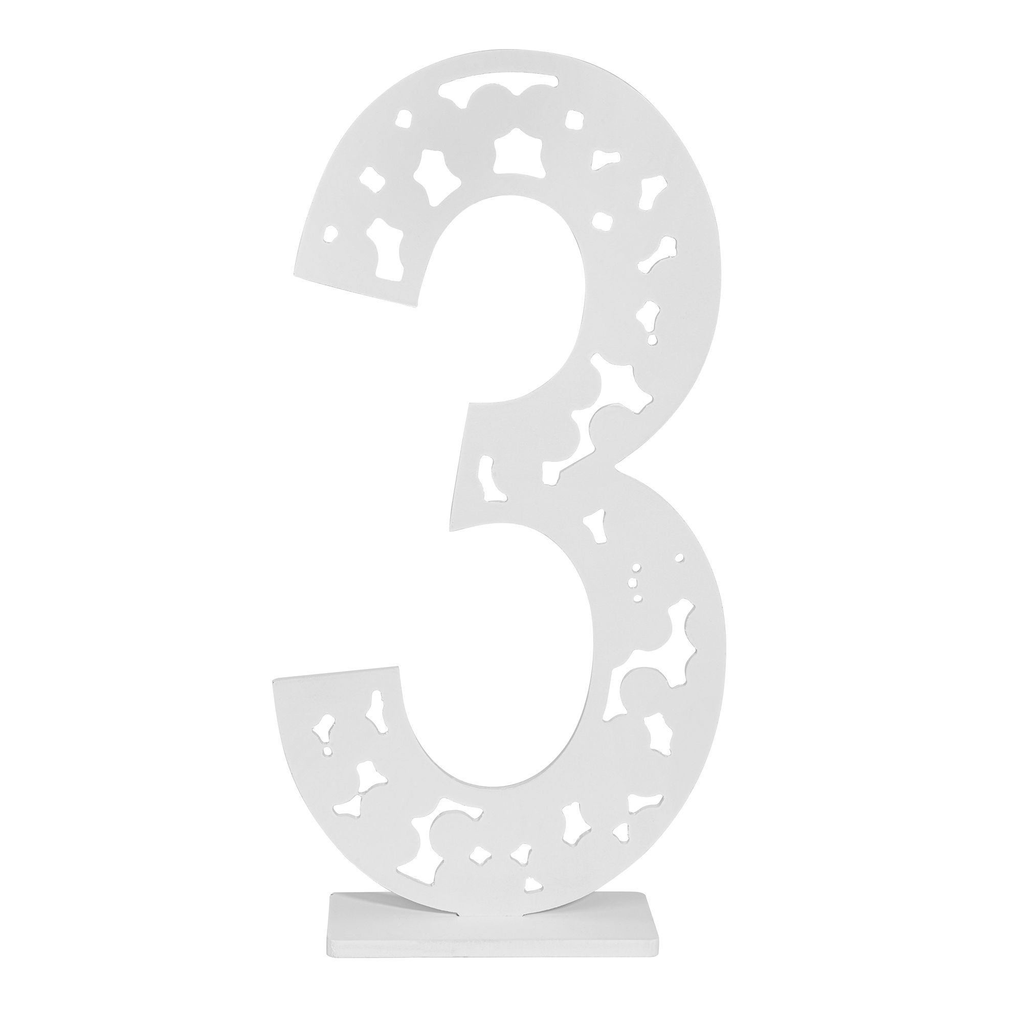 Wood Number With Base "3" 15"