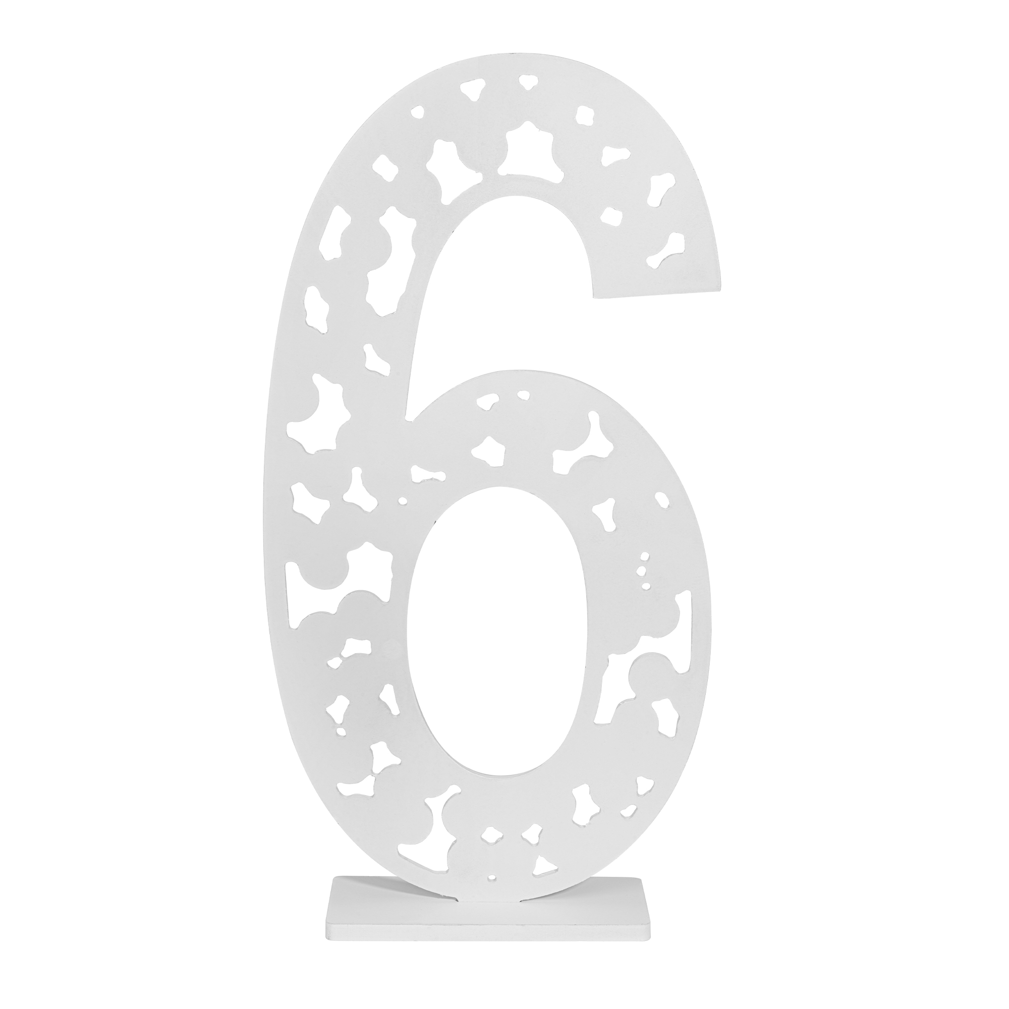 Wood Number With Base "6" 15"