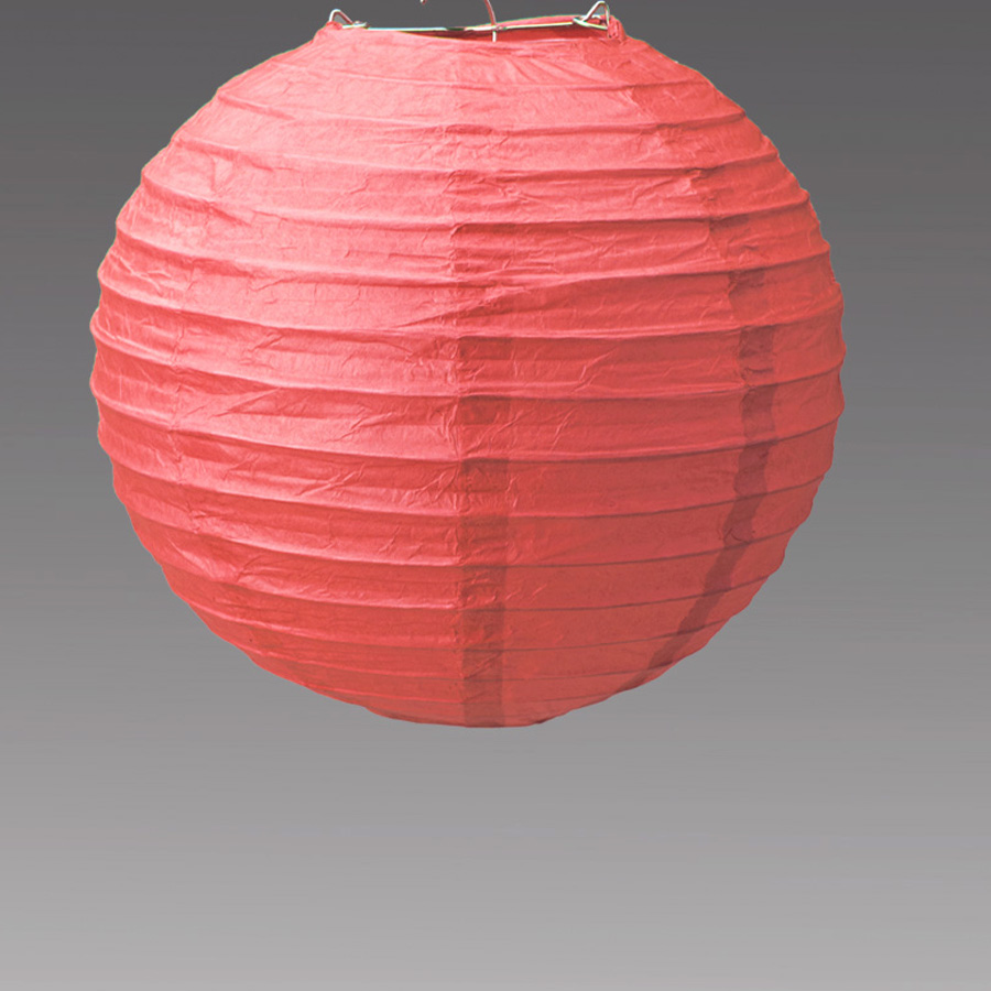 Paper Lantern 12" - Coral