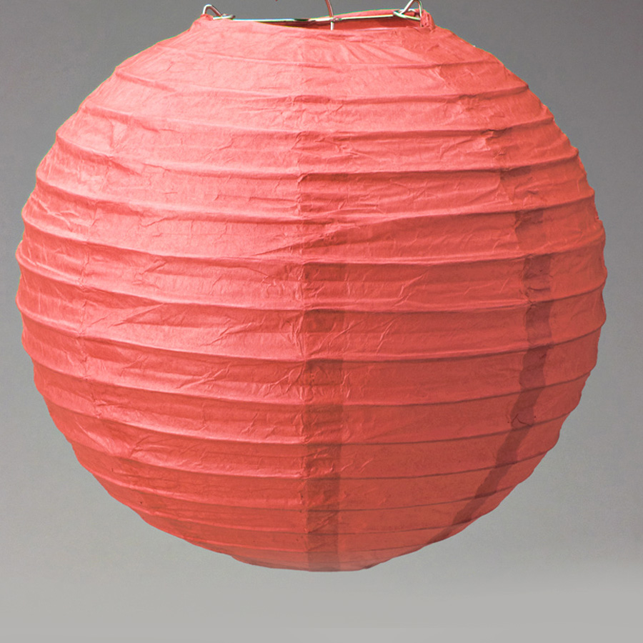 Paper Lantern 16" - Coral