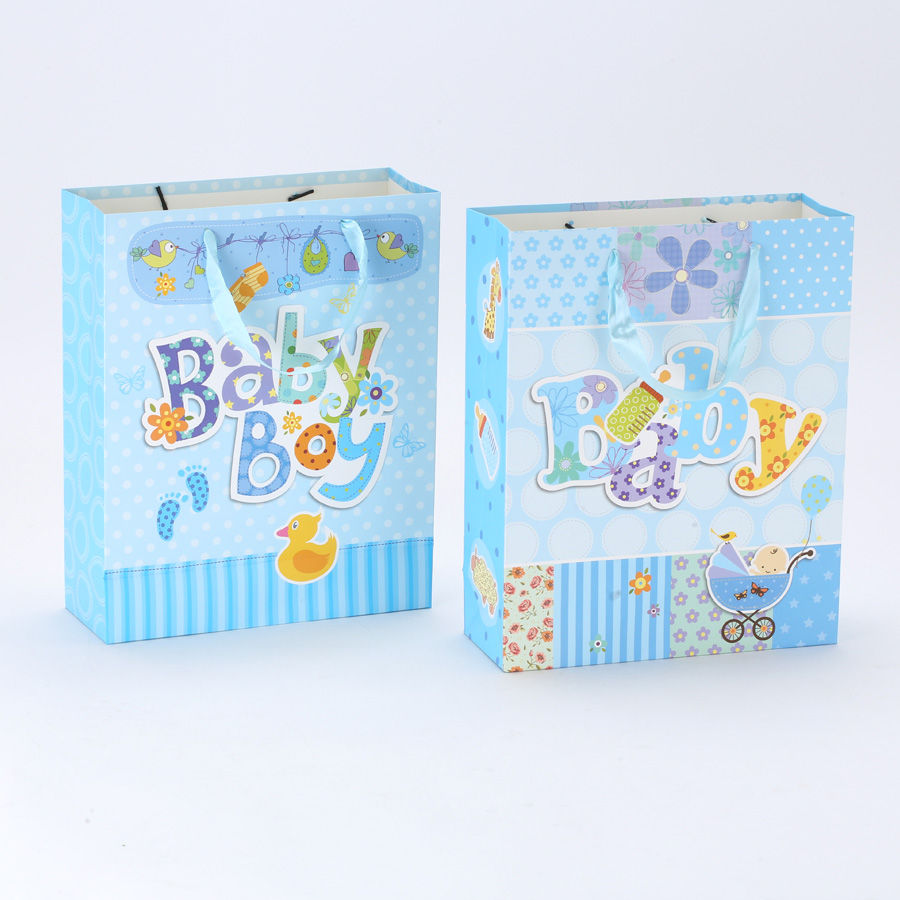 Baby Boy Paper Bags - 12½"