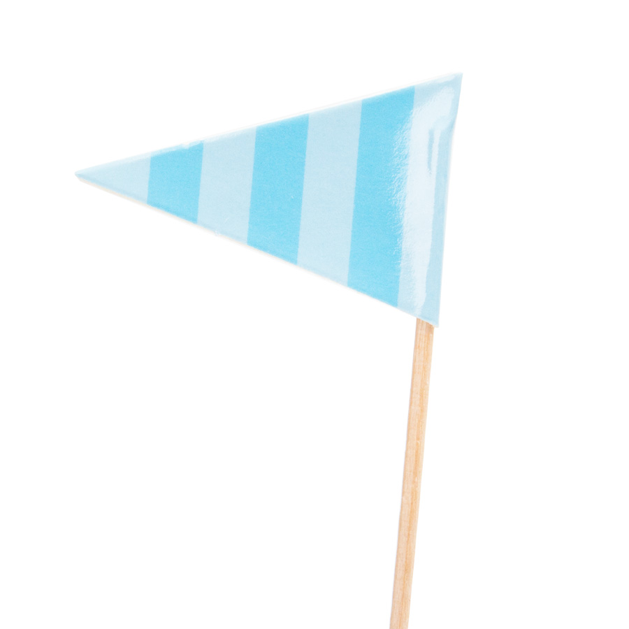 Triangle Flag Pick 12pc/bag - Blue