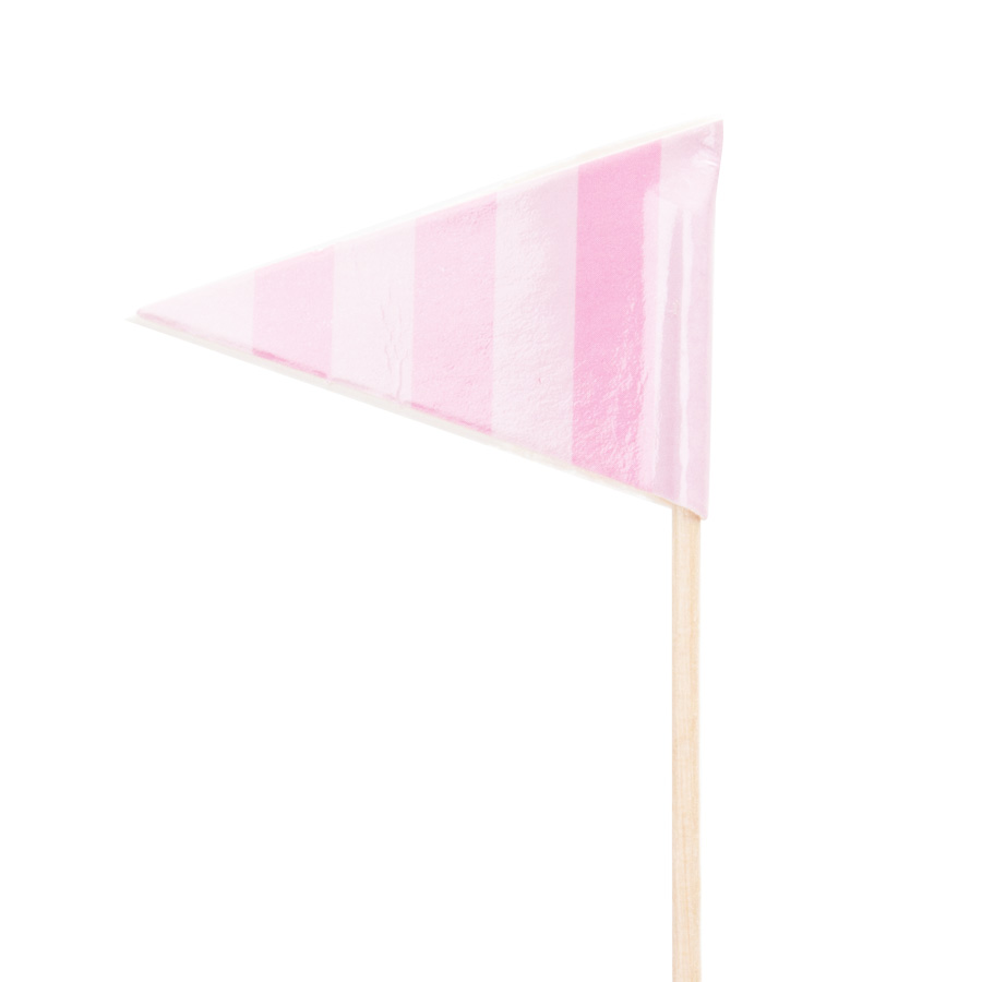 Triangle Flag Pick 12pc/bag - Pink