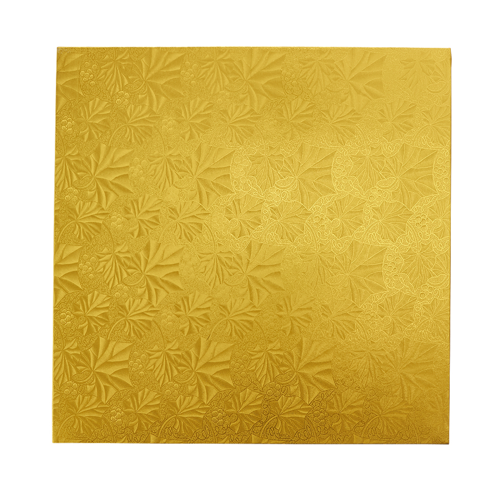 Square Foil Covered Cake Board 12" 5pc/pack - Gold