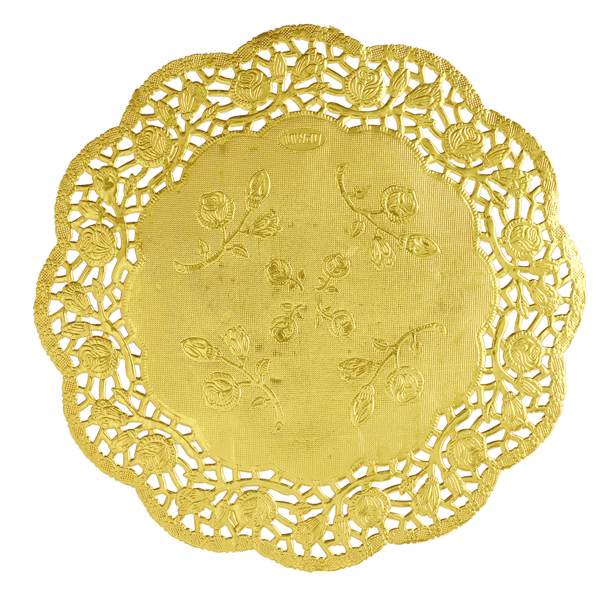 Round Paper Doilies 8" 100pc/bag - Gold