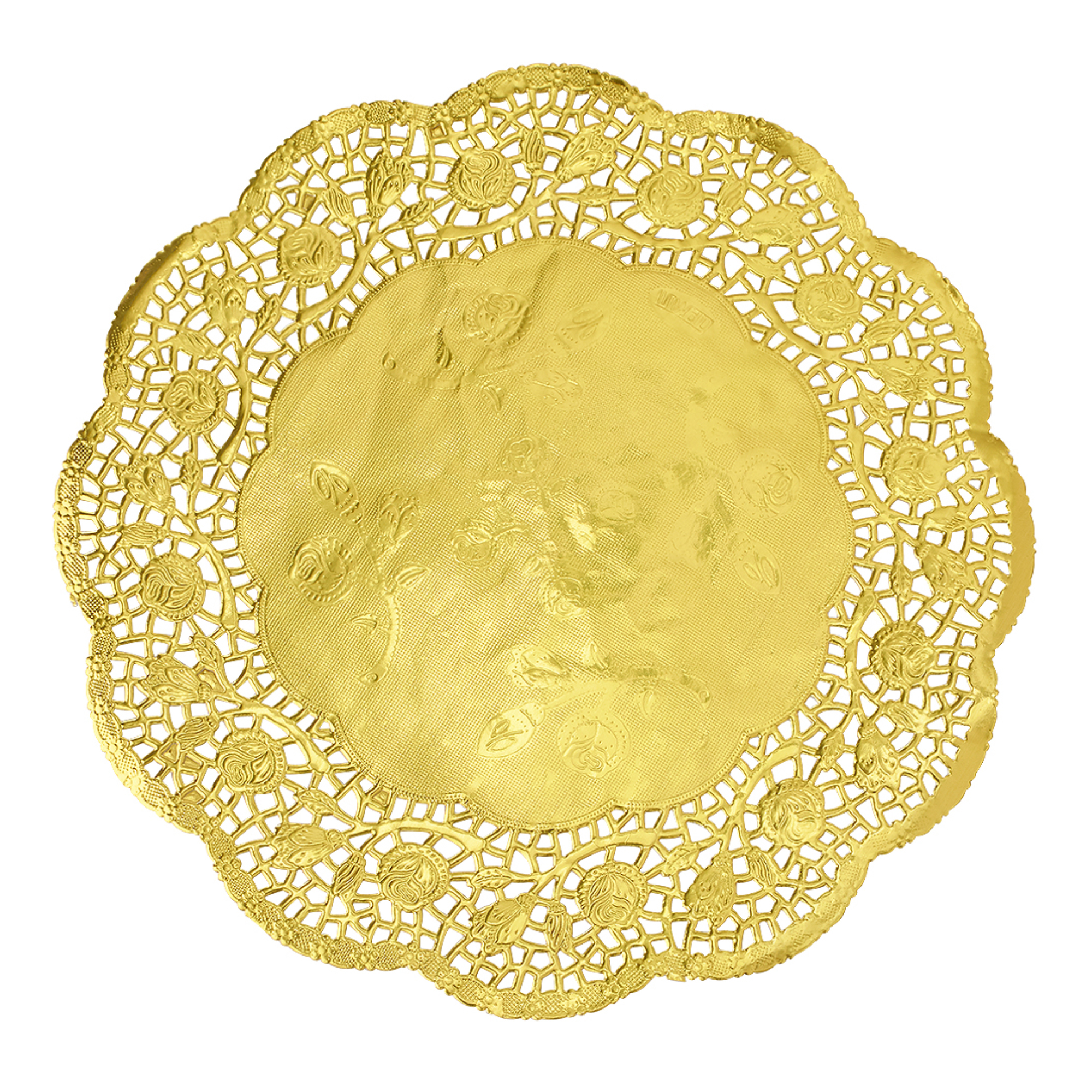 Round Paper Doilies 10" 100pc/bag - Gold