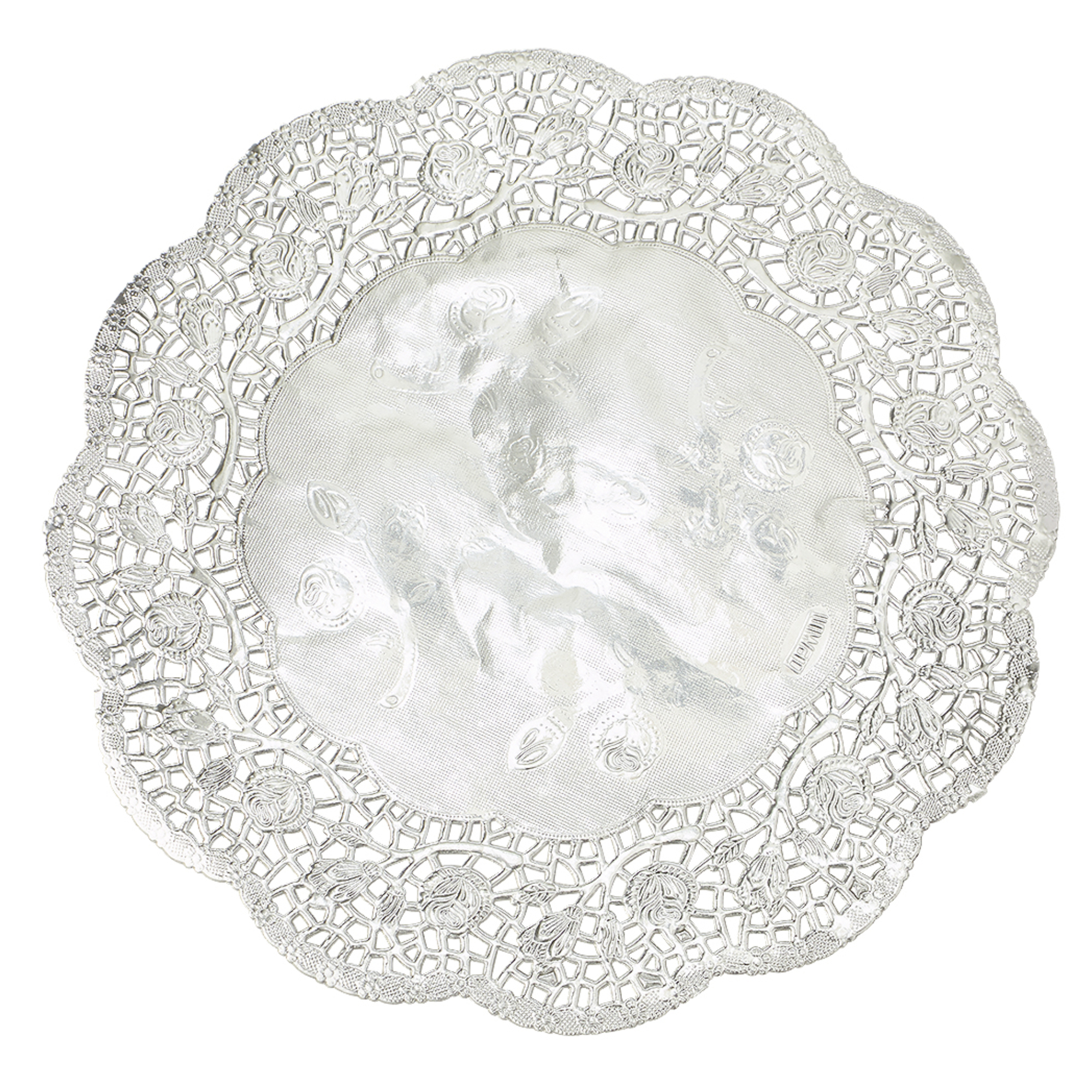 Round Paper Doilies 10" 100pc/bag - Silver