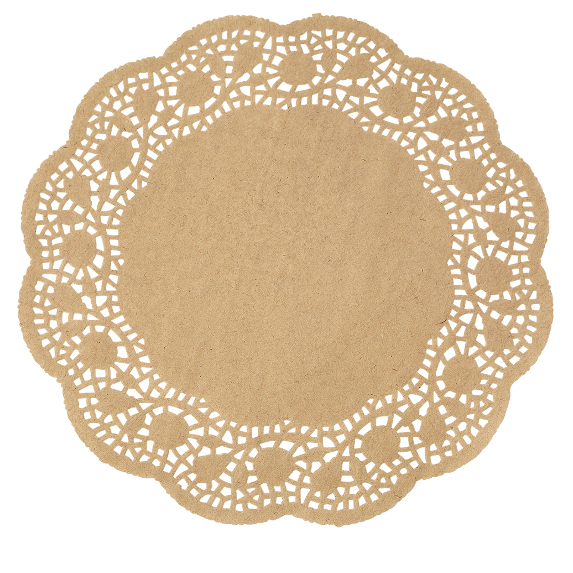 Round Paper Doilies 10" 250pc/bag - Natural