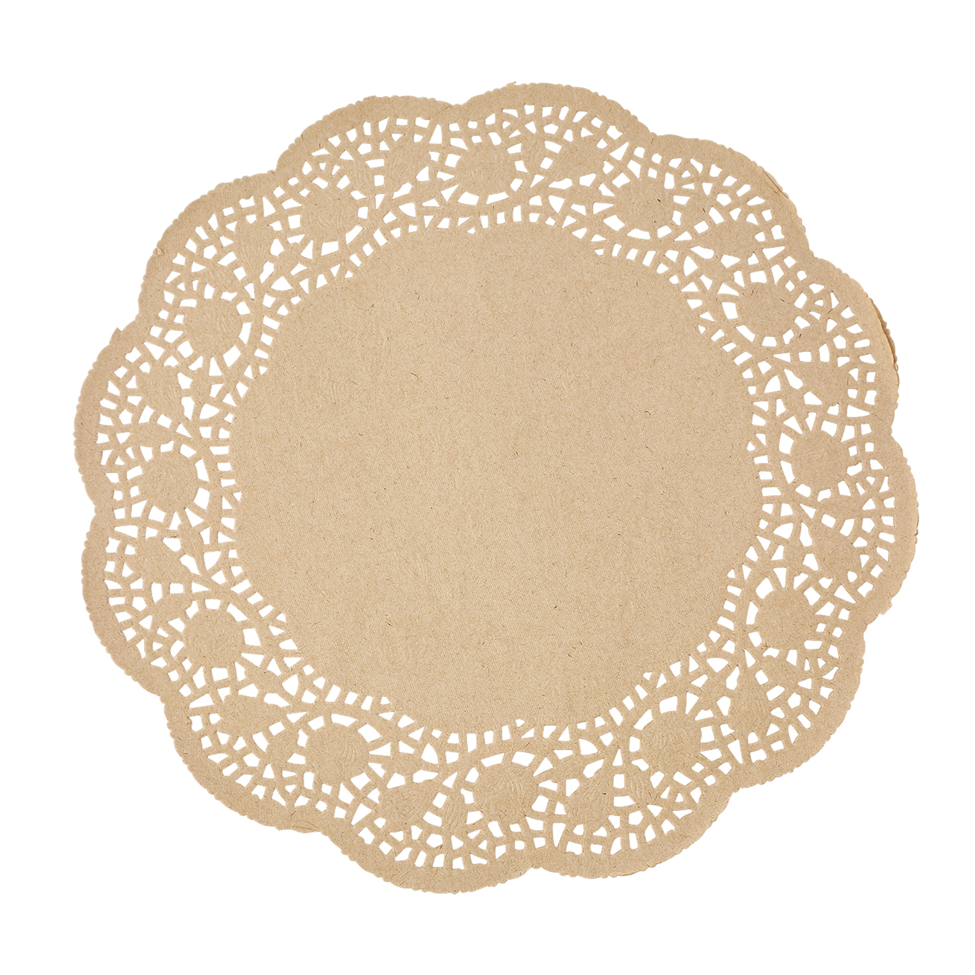 Round Paper Doilies 12" 250pc/bag - Natural