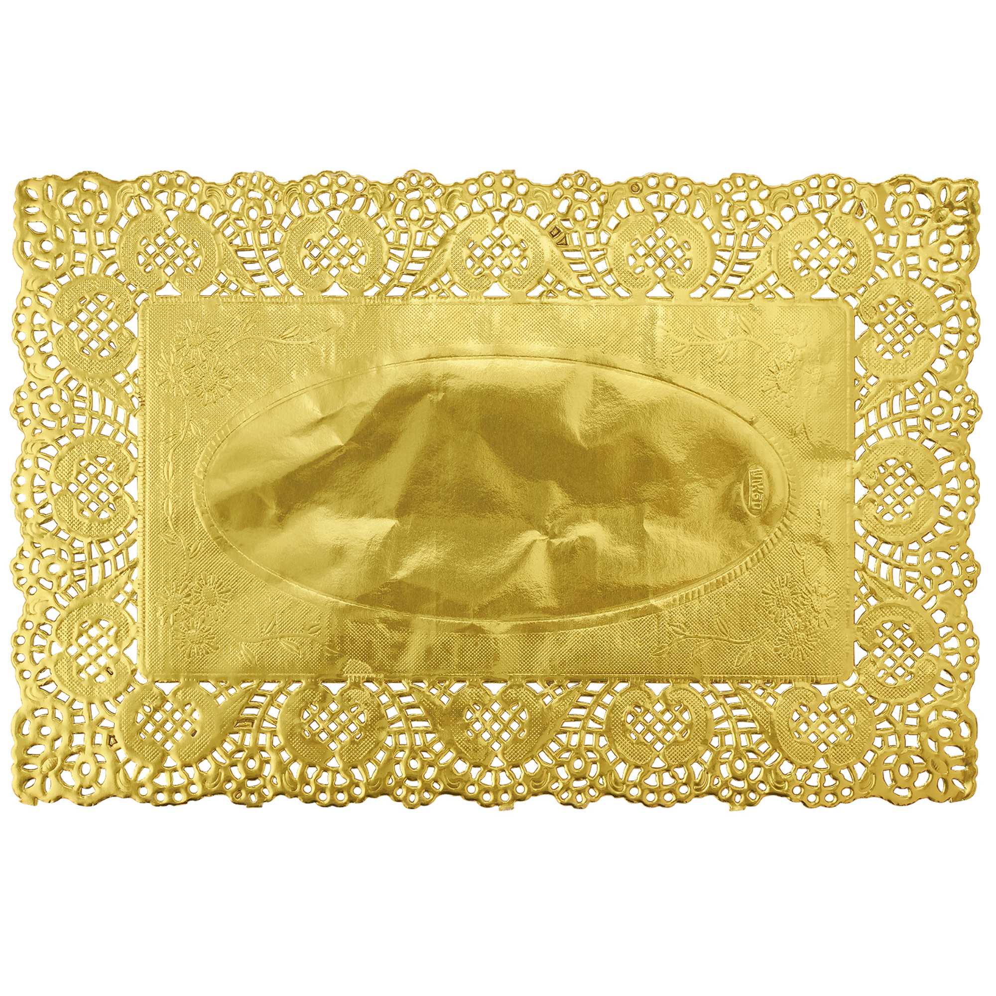 Rectangle Paper Doilies 12" 100pc/bag - Gold