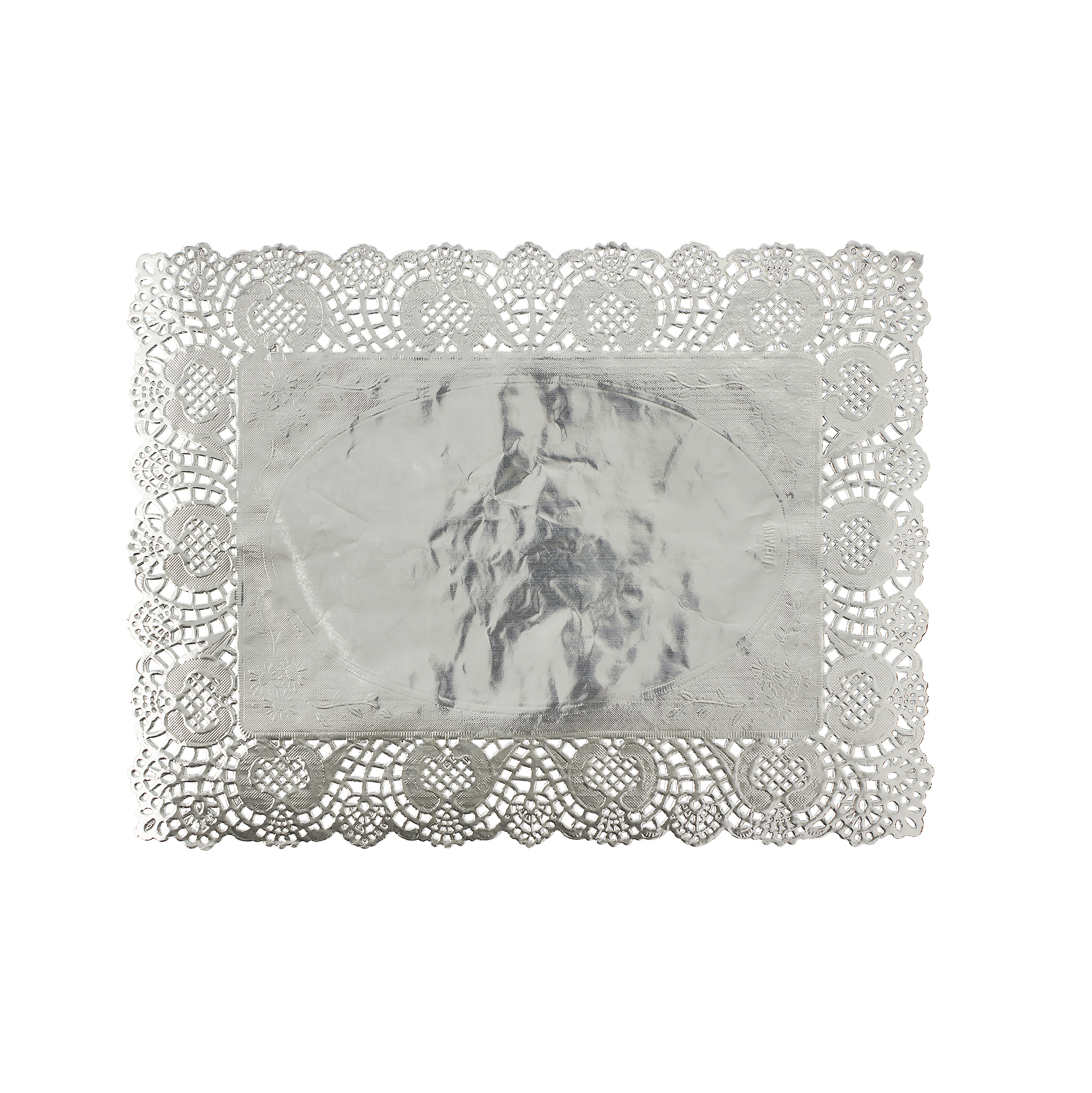 Rectangle Paper Doilies 15½" 100pc/bag - Silver