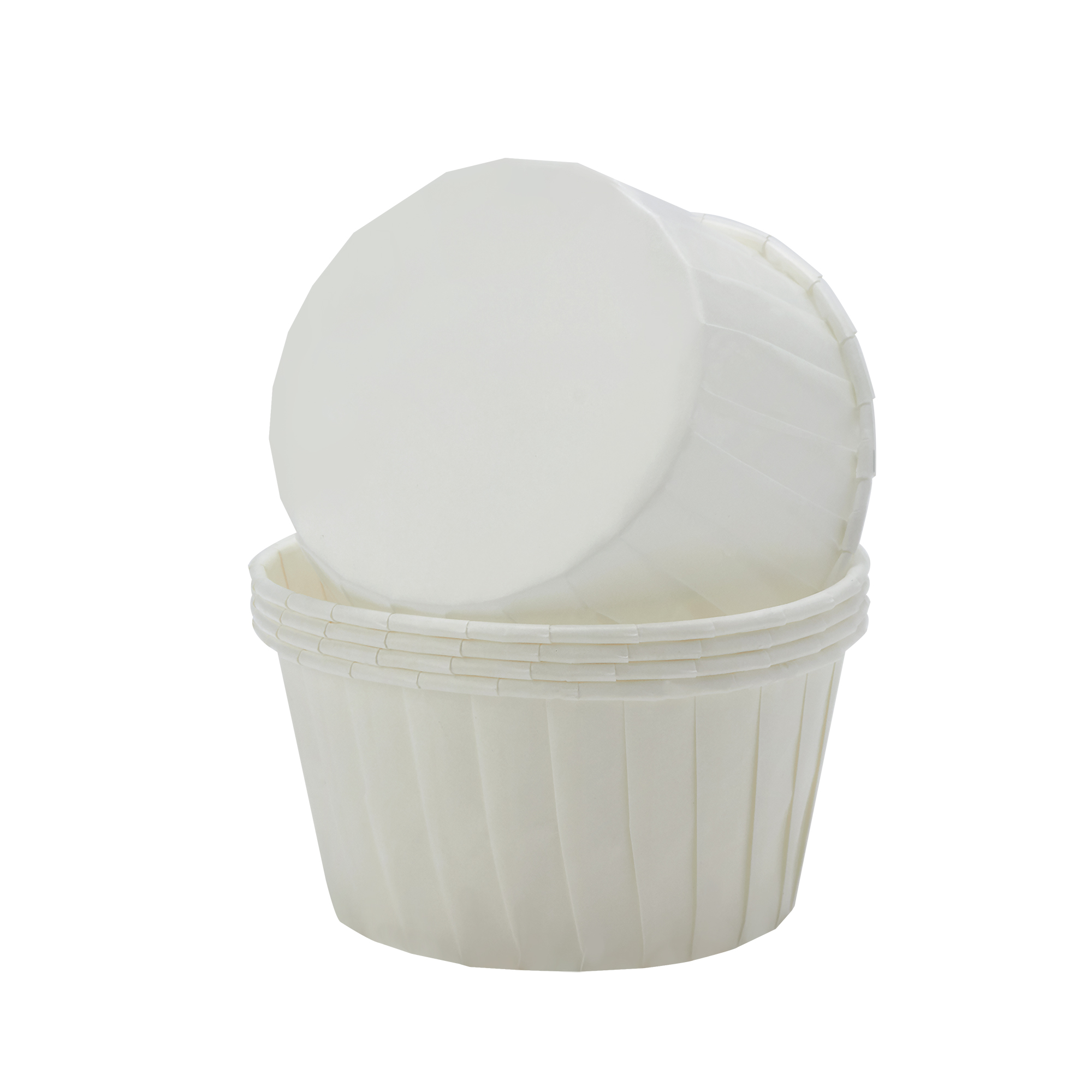 Round Ice Cream Cup 3" 50pc/bag - White