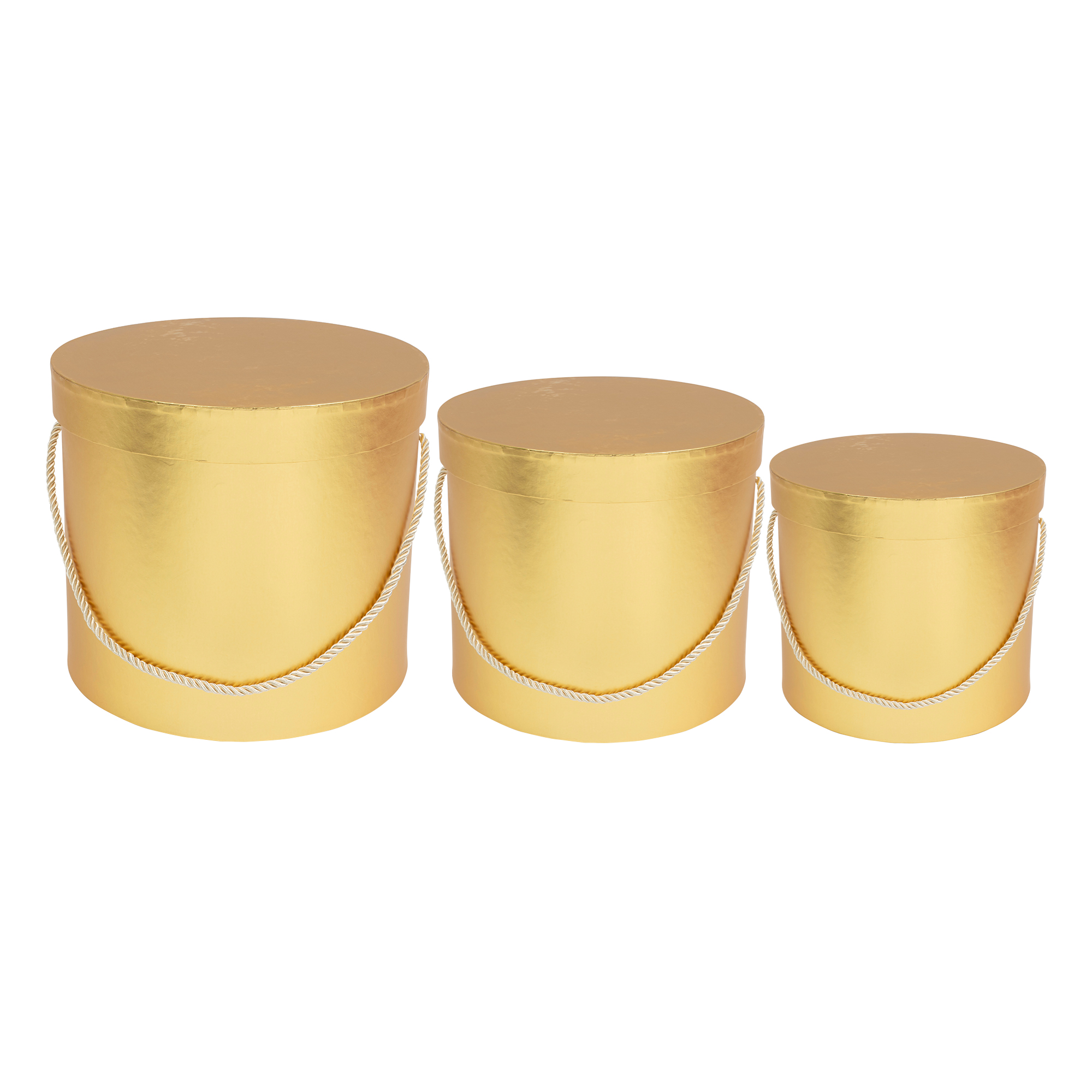 Nested Floral Boxes 3pc/set - Gold