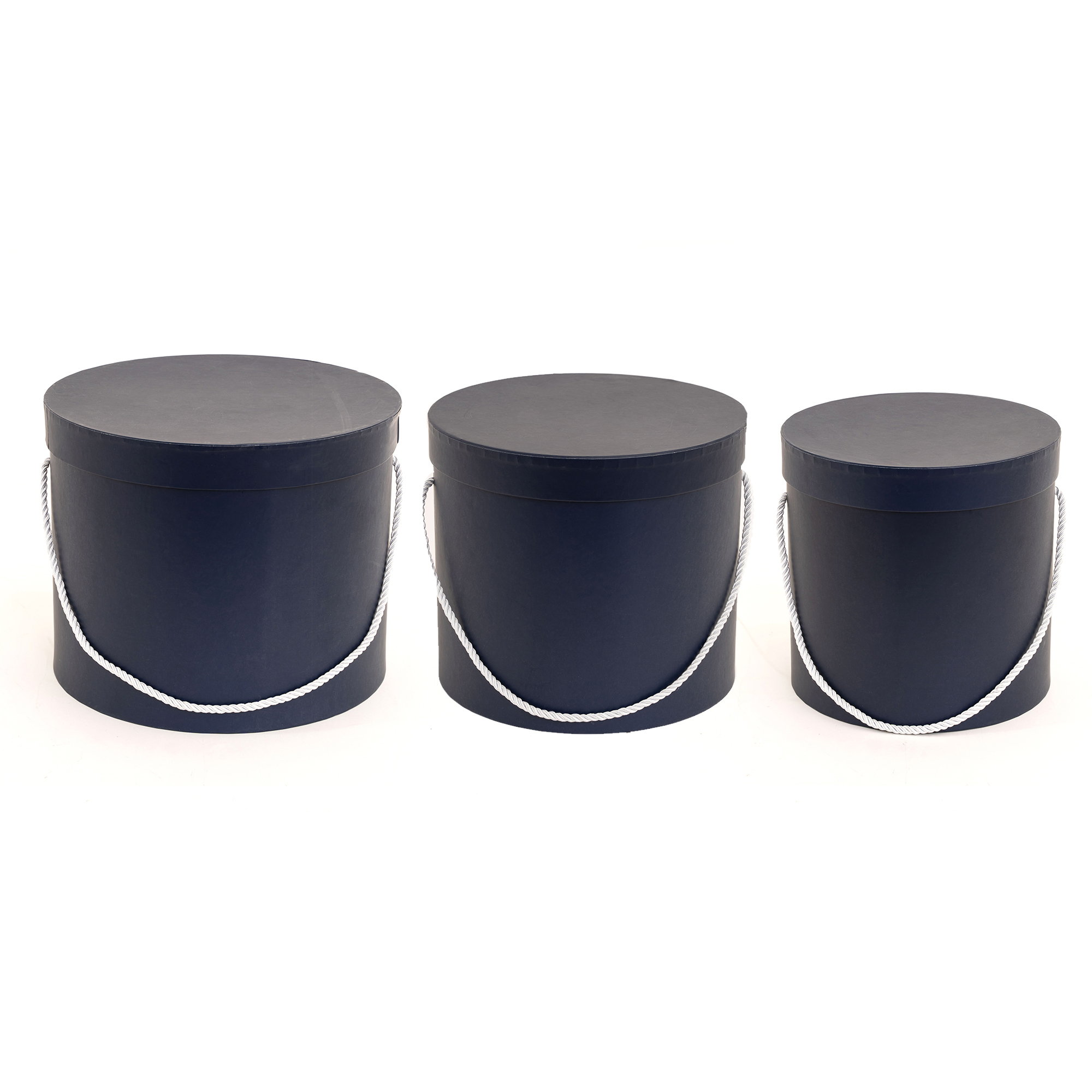 Nested Floral Boxes 3pc/set - All Navy