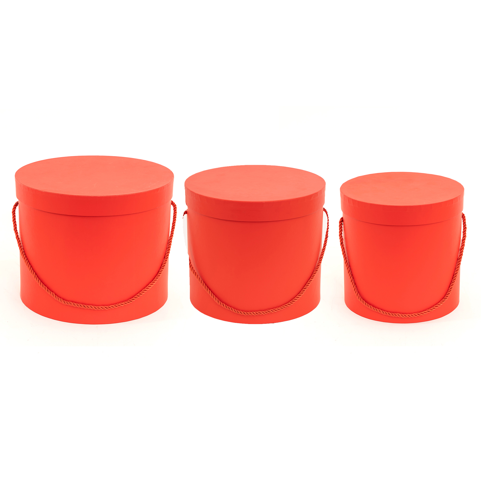 Nested Floral Boxes 3pc/set - All Red