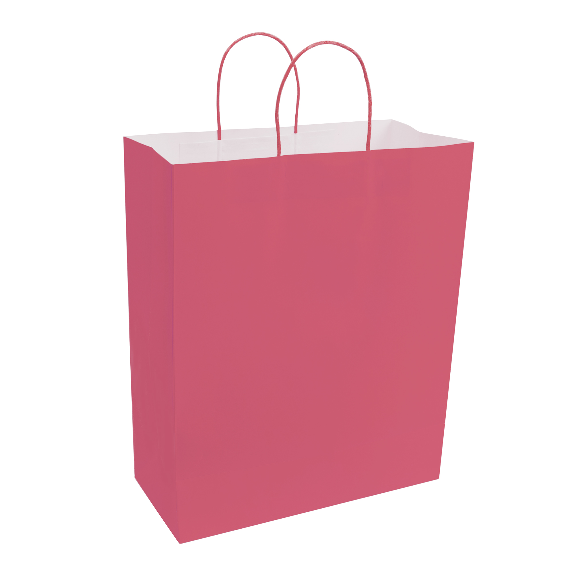 Paper Bags with Handles for Favors & Gifts 15¾" - Coral