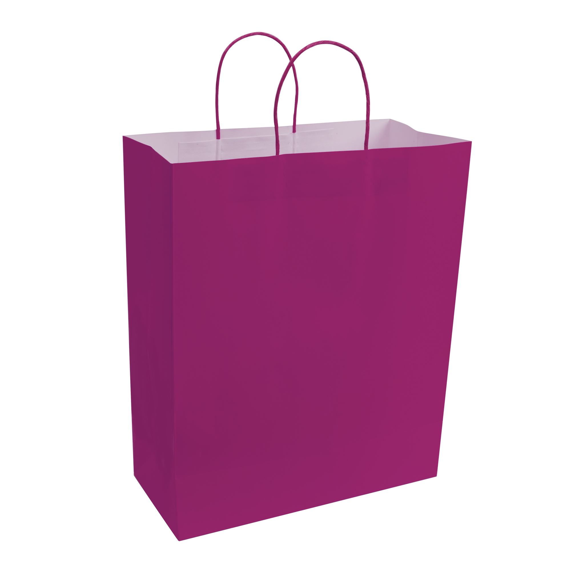 Paper Bags with Handles for Favors & Gifts 15¾" - Fuchsia